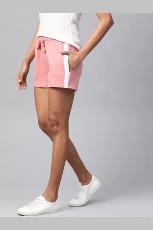 Mast & Harbour Women Dusty Pink Solid Regular Shorts