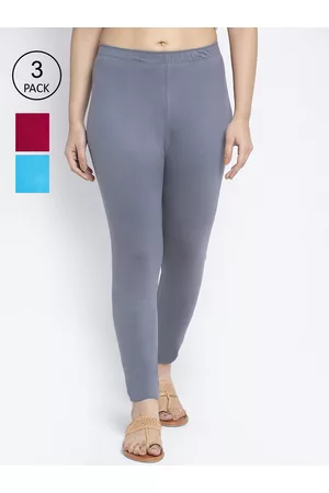 GRACIT Women Cotton Ankle Length Leggings Pack Of 3