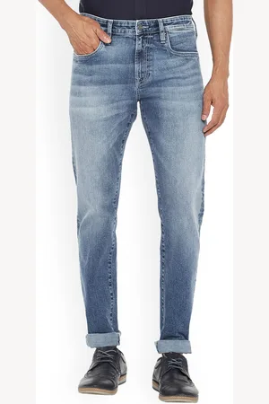 EVERBLUE Men Solid Tapered Slim Fit Heavy Fade Stretchable Jeans