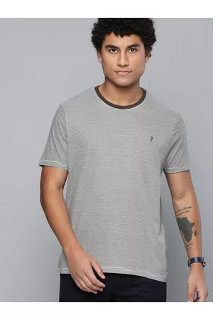 Indian Terrain rama blue plain cotton t shirt - G3-MTS16116