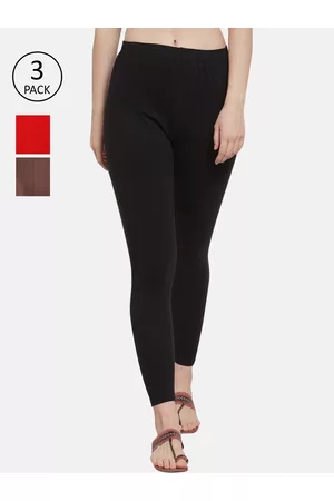 GRACIT Women Pack of 3 Solid Ankle-Length Leggings