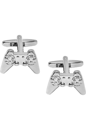 Bodha Silver-Toned Quirky Gaming Remote Cufflink