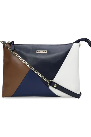Fastrack Women Colourblocked Structured Sling Bag with Semi Chain Sling Strap