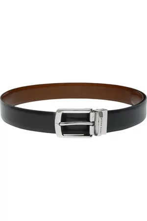 Louis Philippe Men Black & Tan-Brown Reversible Solid Belt