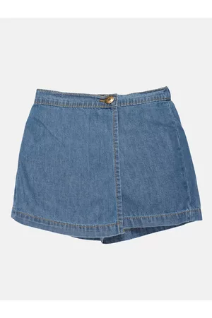 KiddoPanti Girls Blue Denim Shorts