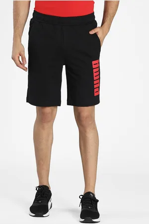 PUMA Men Black Graphic Knitted Shorts