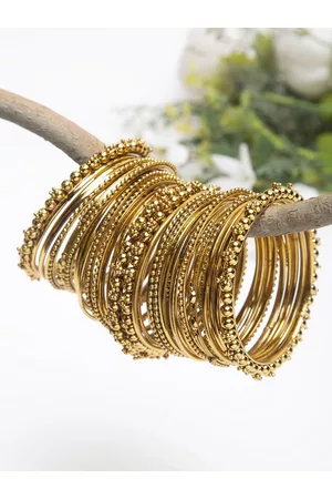 YouBella Set Of 40 Gold-Toned Bangles