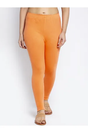 Jinfo Women Orange Solid Legging
