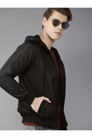 Campus Men Black Solid Tailored Jacket