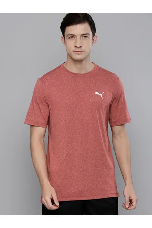 PUMA Men Red Solid FAV HEATHER SS Running T-shirt