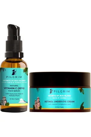 Pilgrim Korean Beauty Brighten & Depuff Skin Care Set For Wrinkles