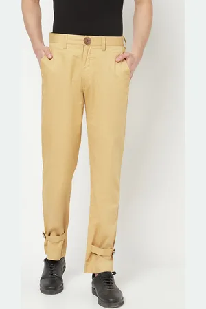 Crimsoune Club Nikhil Thampi Men Khaki Urban Slim Fit Trousers