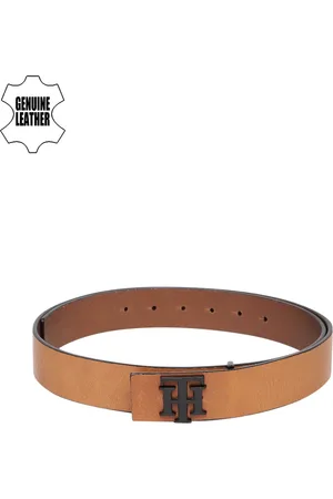 Tommy Hilfiger Men Tan Solid Genuine Leather Belt