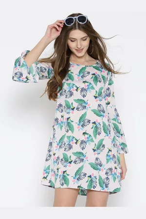 Sera Women Off-White Printed A-Line Dress