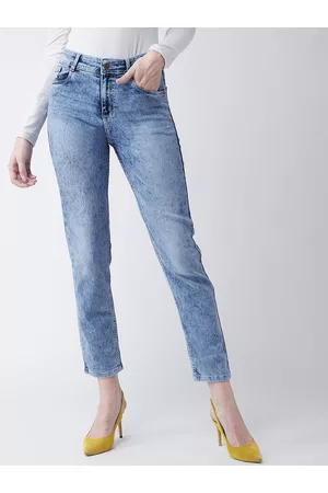 Miss Chase Women Blue Slim Fit High-Rise Clean Look Jeans