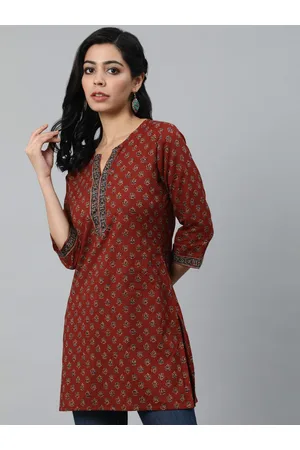 Nayo Women Maroon Printed Tunic