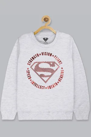 Kidsville Boys Grey Superman Printed Sweatshirt