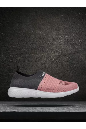 ASIAN Women Grey & Pink Running Shoes