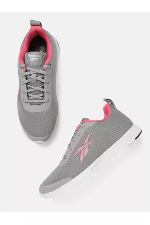 Reebok Women Grey Woven Design Lunar Walk Shoes