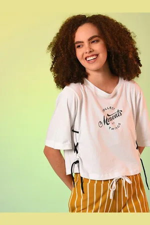 Campus White Print Top