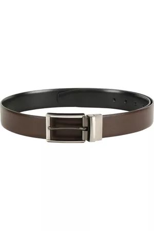 ZEVORA Men Brown Formal Reversible Belt