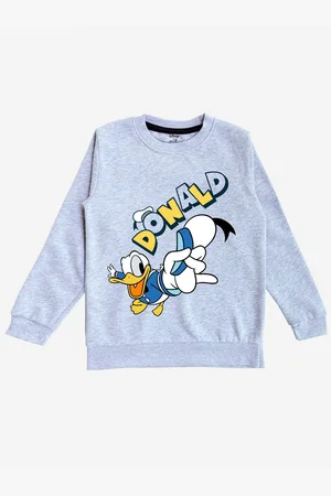 Minicult Kids Grey Donald Duck Printed Sweatshirt