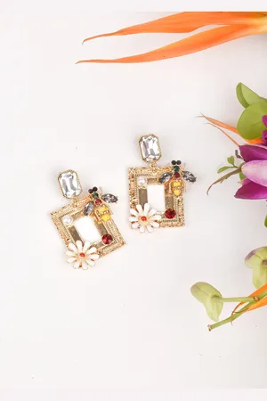 Joker & Witch Multicoloured Contemporary Studs Earrings