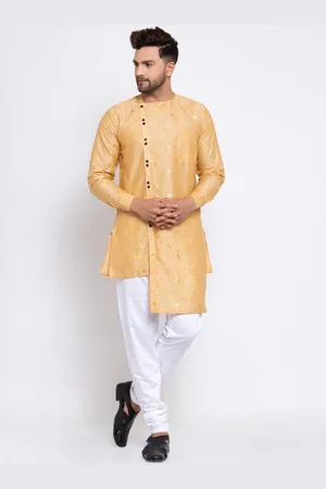 KLOTTHE Men Gold-Toned Ethnic Motifs Kurta