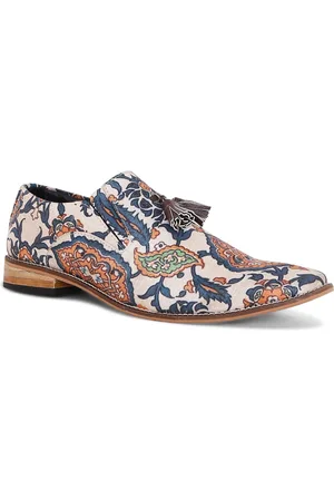 KANVAS Men Multicoloured Formal Slip-Ons