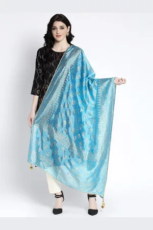 Clora Creation Women Blue Printed Dupatta