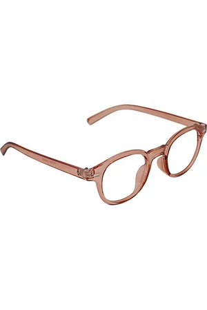 Peter Jones Eyewear Unisex Brown Full Rim Oval Frames Computer Glasses