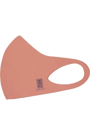 The Tie Hub Kids Pink Solid Single Ply Reusable Sports Outdoor Cloth Mask
