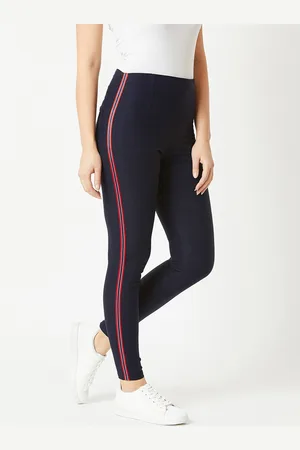 Miss Chase Women Navy Blue Solid Skinny Fit Jeggings