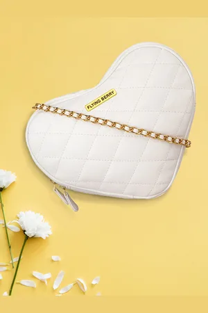 FLYING BERRY White Textured Sling Bag