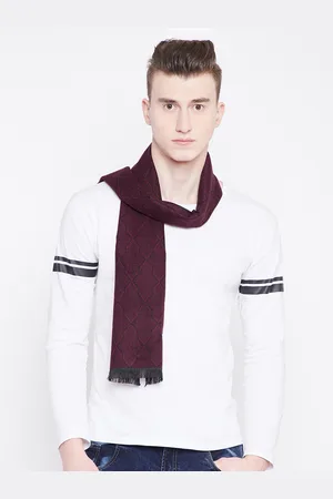 Alvaro Castagnino Men Maroon Printed Muffler
