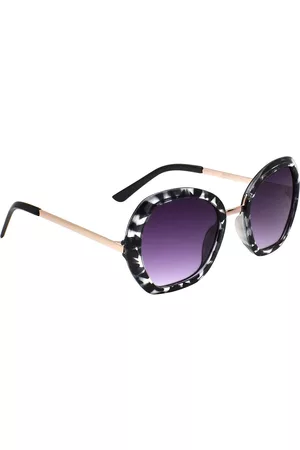 Peter Jones Eyewear Women Purple Lens & Grey UV Protected Oversized Sunglasses RD020GDA