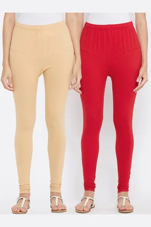 Tulsattva Women Pack Of 2 Solid Churidar-Length Leggings