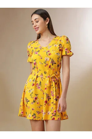 Campus Yellow Floral Dress