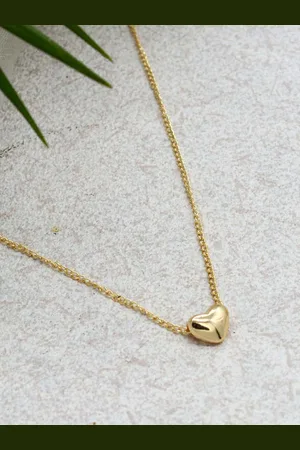 Joker & Witch Minimal Heart Gold Pendant