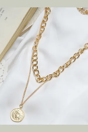 Joker & Witch Women Gold Layered Necklace