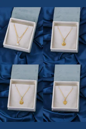 Brandsoon Set Of 4 Gold-Plated Brass Chain