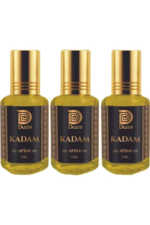 Duze Set Of 3 Natural Kadam Made In Kannauj Sandal Base Alcohol Free Attar With Roller 9ml