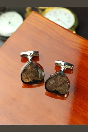 Tossido Men Brass Metal Premium Contemporary Cufflink