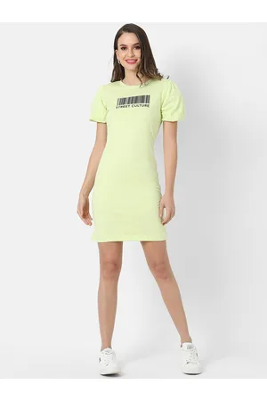 Campus Women Green T-shirt Dress