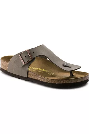 Birkenstock Ramses Stone Regular Width Birko-Flor Nubuck Thong Sandals