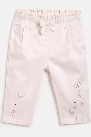chicco Girls Pink Printed Trousers