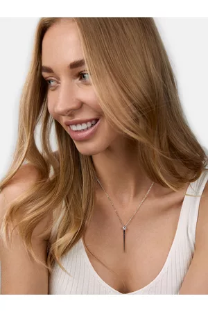 MINUTIAE Woman Silver Chain & Solitaire Javeline Pendant