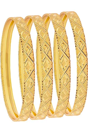 Shivansh Set Of 4 Gold-Plated Bangles