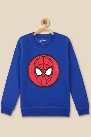 Kidsville Spiderman featured Blue Sweatshirt for Boys
