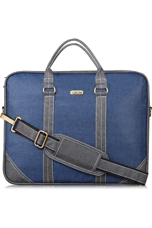 Lorem Unisex Blue & Grey Textured Messenger Bag